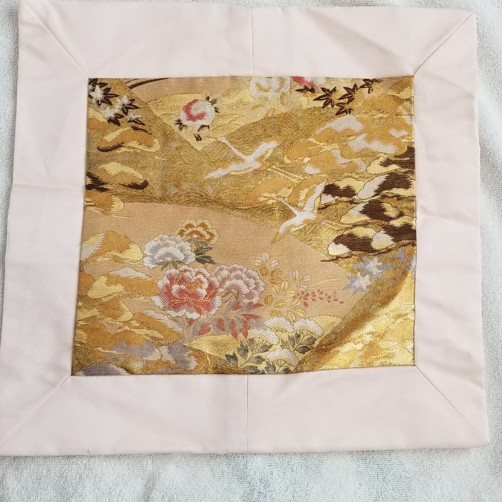 Decorative throw pillow cover of Japanese fabric